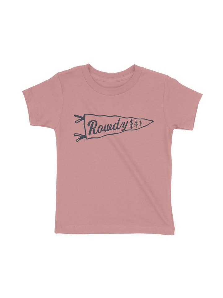 Rowdy Trees Camp Flag Toddler Shirt for wholesale by Buffalo Mountain Print + Supply