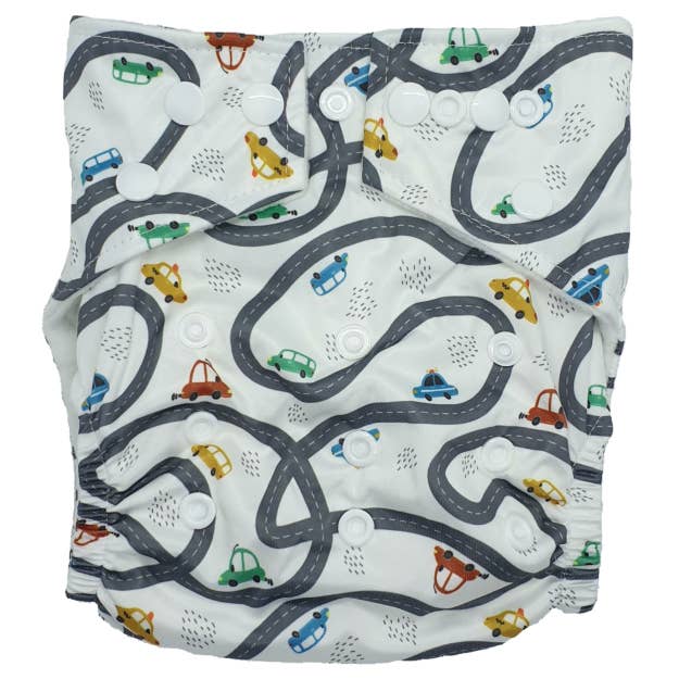 Stay Dry Bamboo Cloth Nappy - Cars for wholesale by Hippybottomus