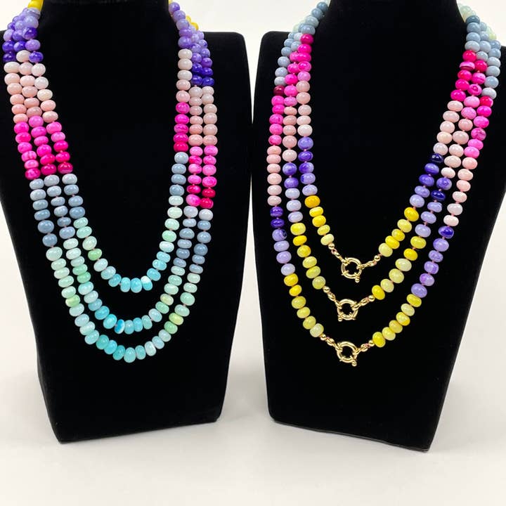 Collar Crystal Rainbow Opal Candy para venta al por mayor de Rock Paradise