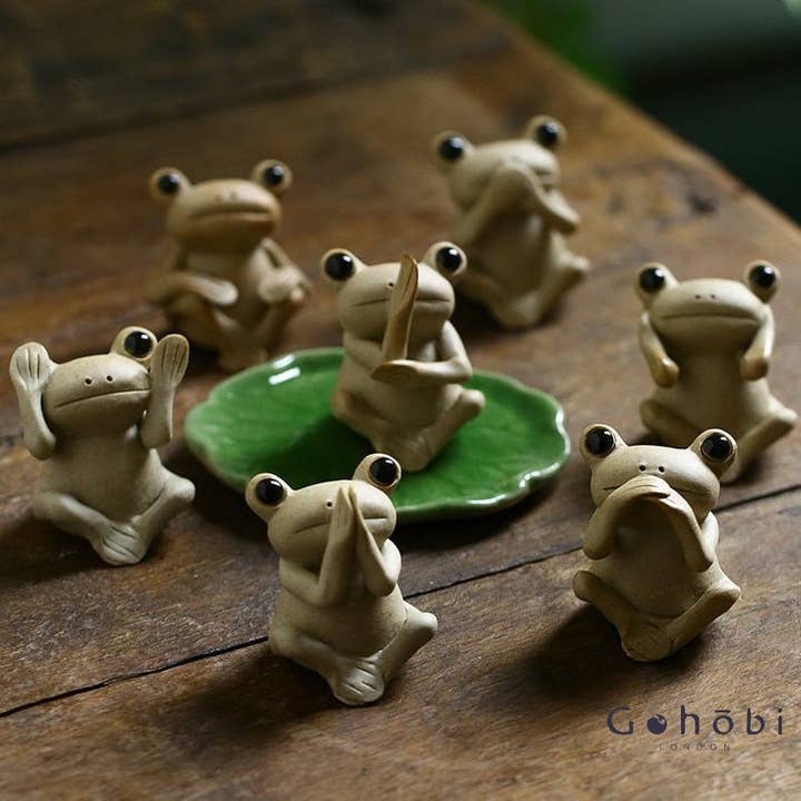 Gohobi (We cover U.S. import duties) - Wholesale Decorative Figurine - Gohobi Handmade Ceramic YiXing Clay Frog Ornament8