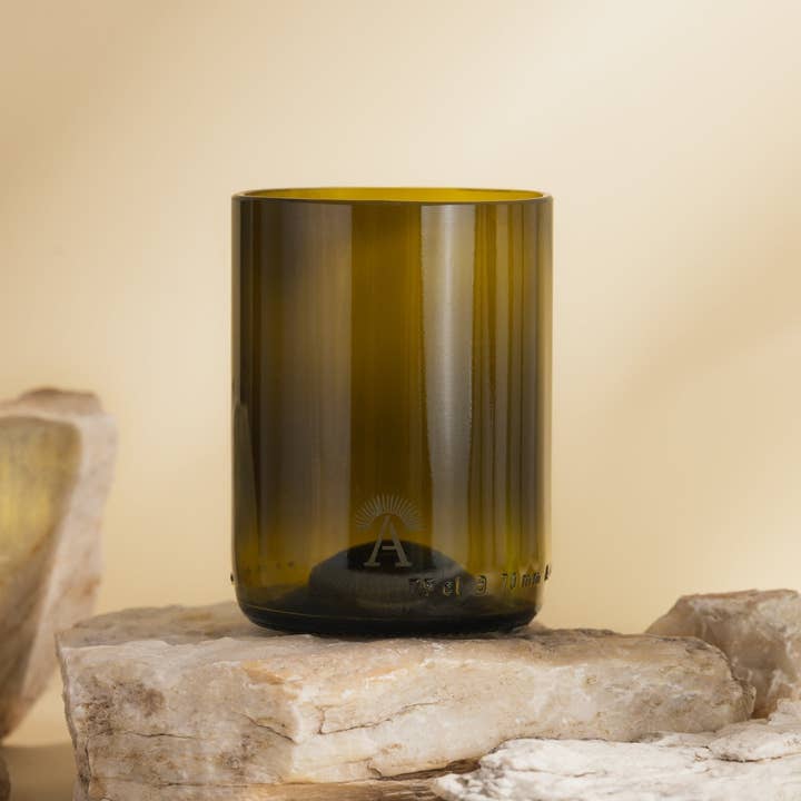 Amarzo – Engroshandel Drikkeglas/kop – Sæt med farvede eller sorte genbrugsglas i glas med blank overflade3