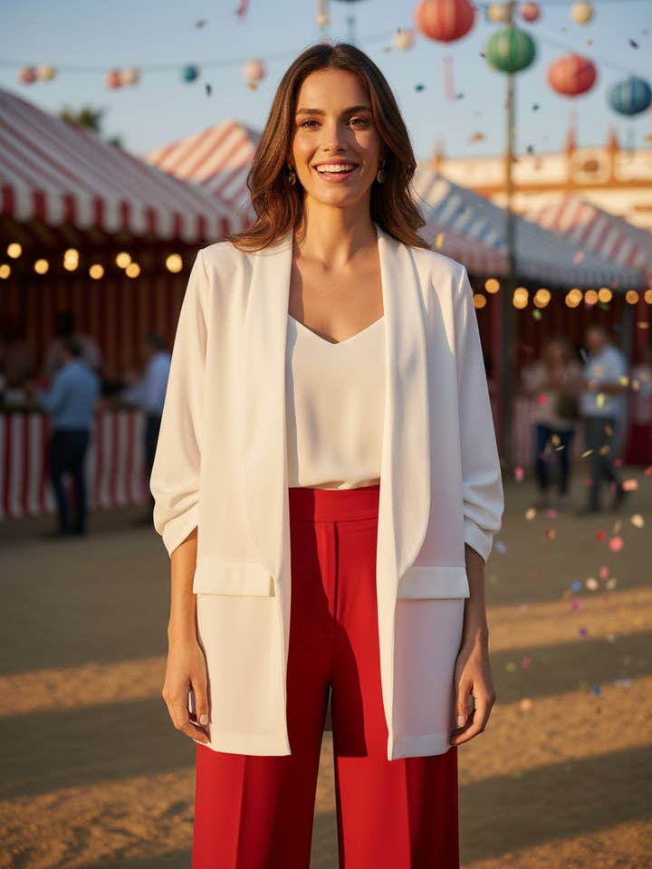 WHITE JACKET 6152 for wholesale by EMMA WU DESIGN