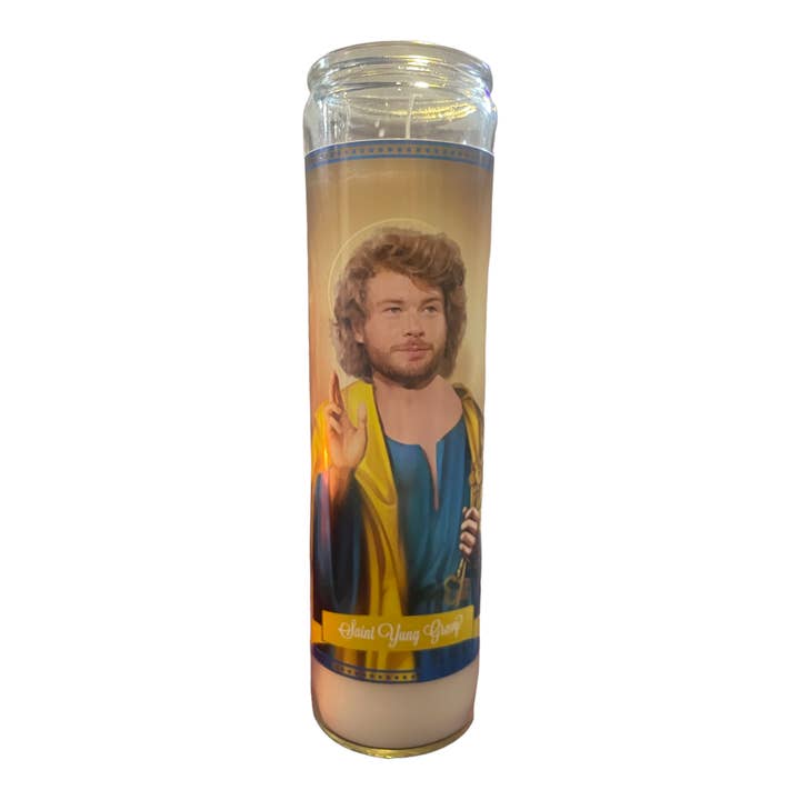 Yung Gravy Devotional Prayer Saint Candle for wholesale by The Luminary and Co.