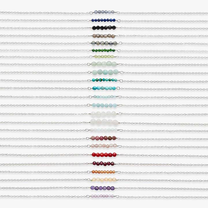 Cut Pebble ädelsten armband silver för wholesale av Koi Atelier