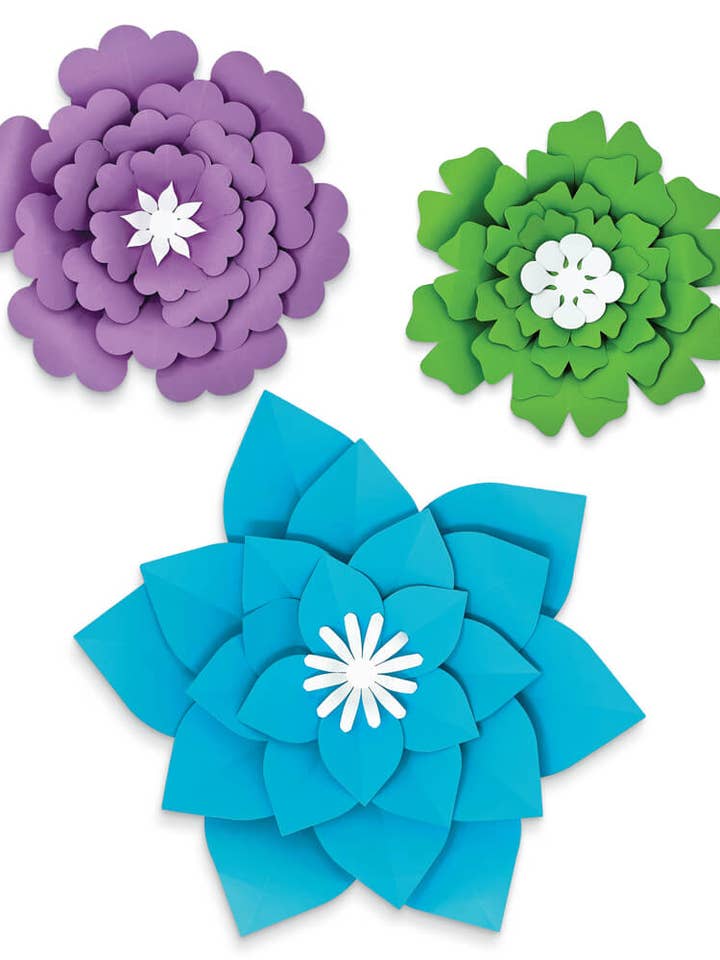 Creatively Inspired Blue, Purple, Green Flowers Accent for wholesale by Carson Dellosa Education