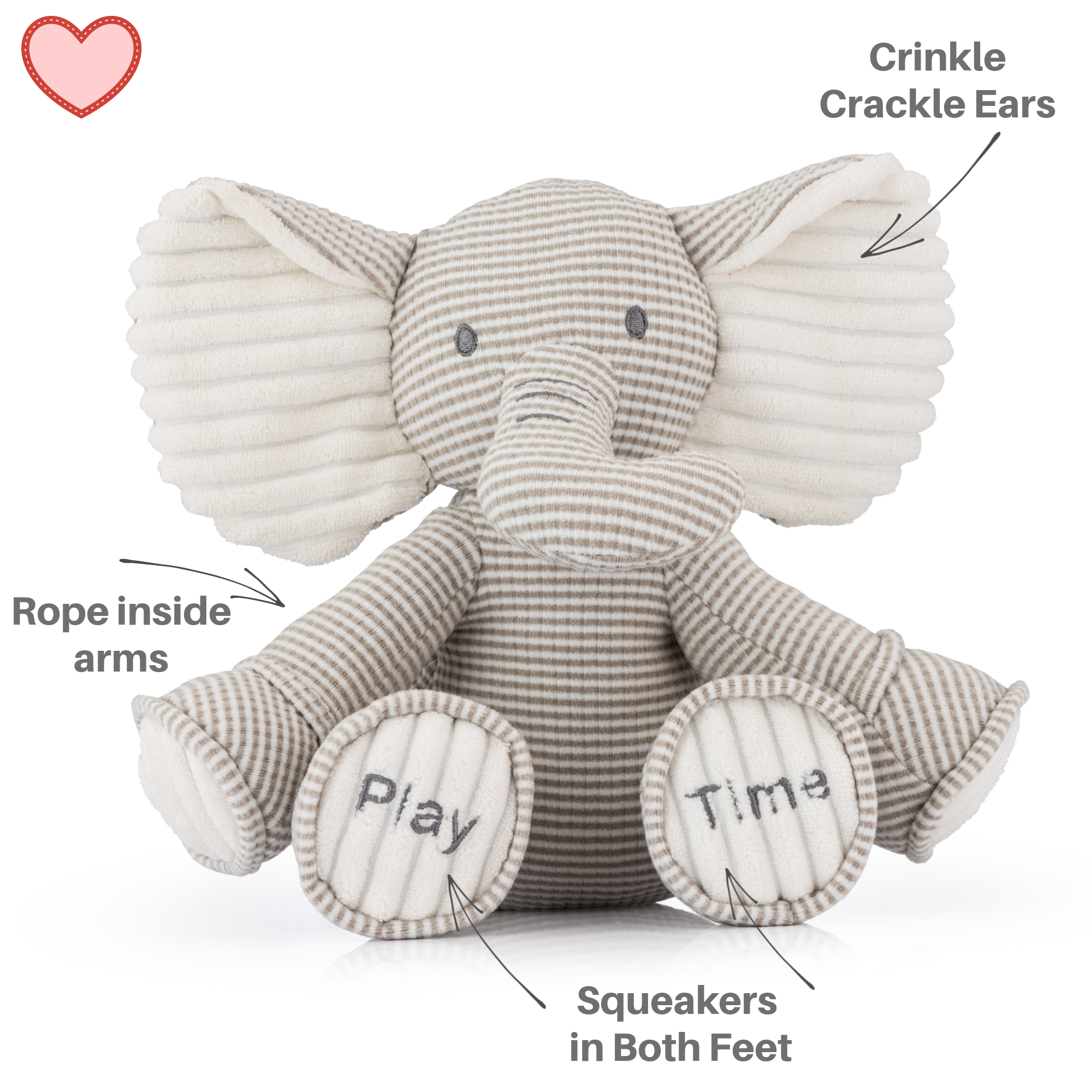 PetLondon - Vente Peluche – chien - Jouet Éléphant Sensoriel pour Chiens4