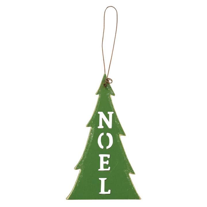 The Hearthside Collection - Wholesale Ornament Set - 3/Set, Christmas Words Cutout Tree Ornaments