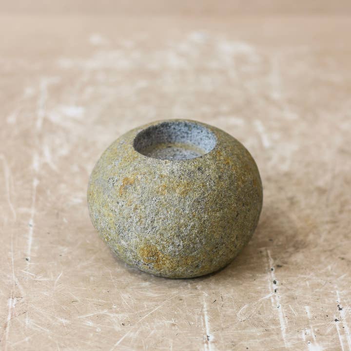 Botanical Boys - Wholesale Candle holder - River Stone Candle Holder - 62B.43