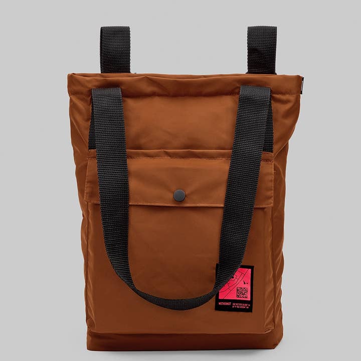 wetheknot - Wholesale Backpack - Unisex - Recycled convertible backpack (orange) — Recycled nylon0