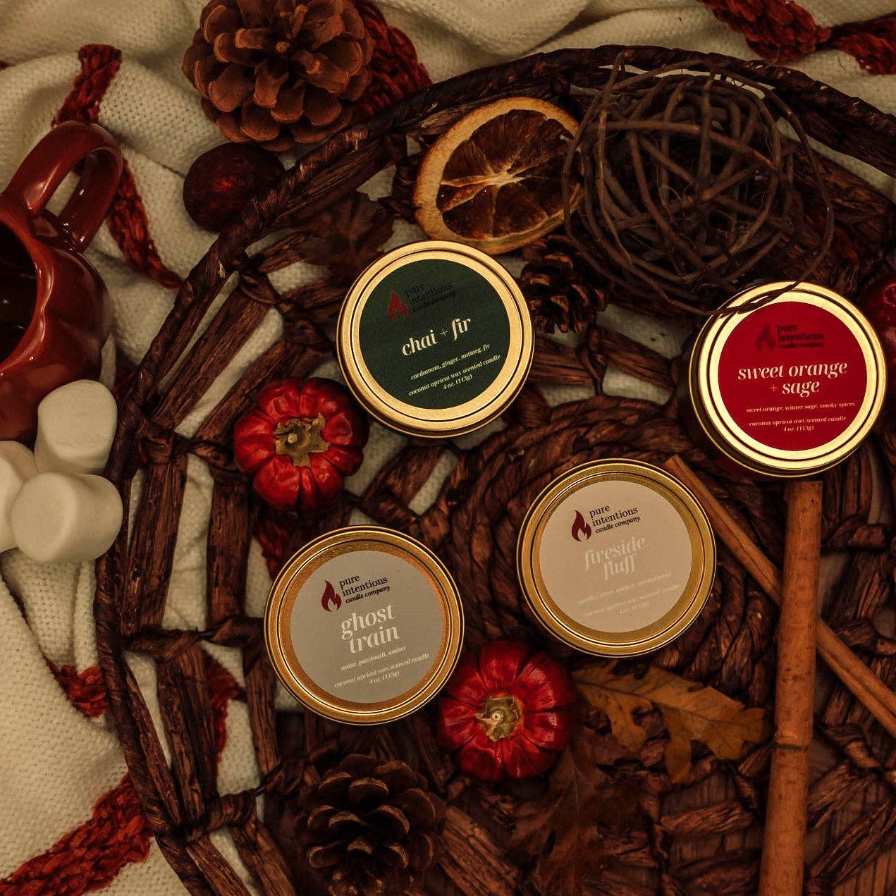 Pure Intentions Candle Company - Vente Bougie en bocal - Fireside Fluff2