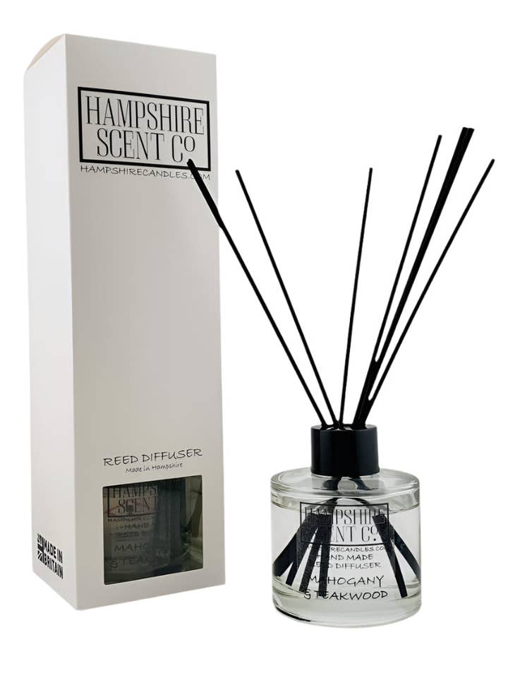Mahogany and Teakwood Wholesale Reed Diffuser 100ml for wholesale by Hampshire candles
