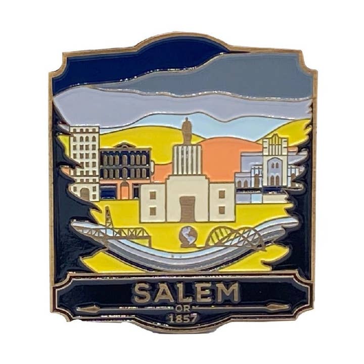 Salem - Large Enamel Pin for wholesale by Landmarks Unlimited