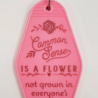 Mason Jar Label - Wholesale Keychain - Unisex - !Hotel Key Tag Common Sense