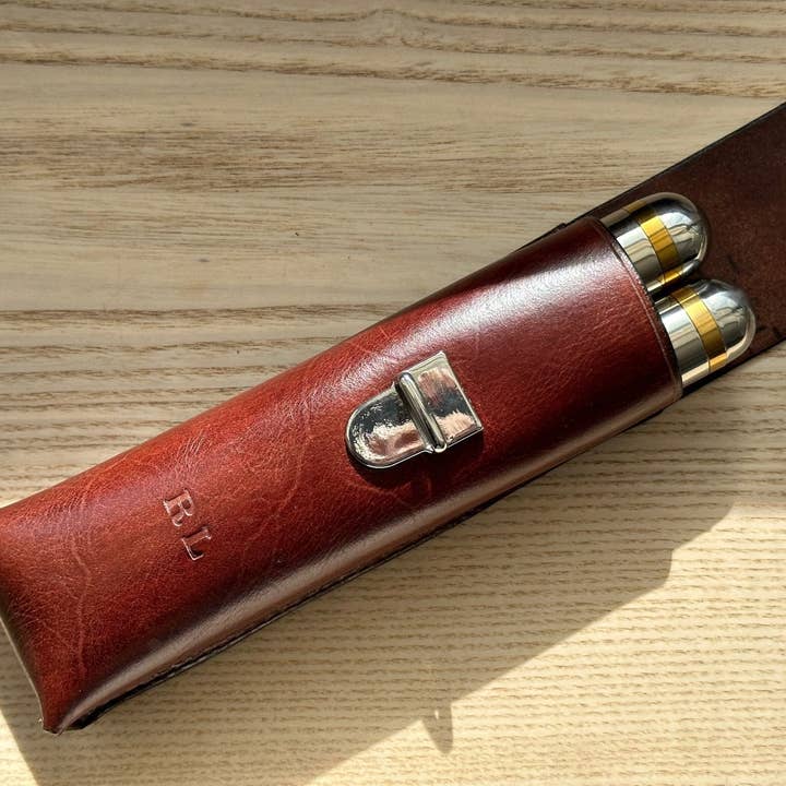 A. M. Aiken - Wholesale Humidor/Cigar Accessory - Leather Cigar Case with Optional Cigar Tubes9