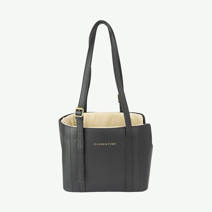 Porte-bagages en cuir Clémentine - Noir, grand pour la vente par Clementine est dogs