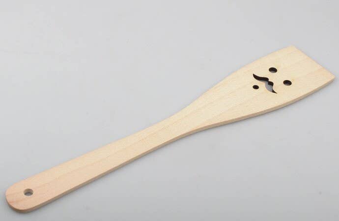 Square Love - Wholesale Spatula/Turner - Wooden Moustache Spatula3