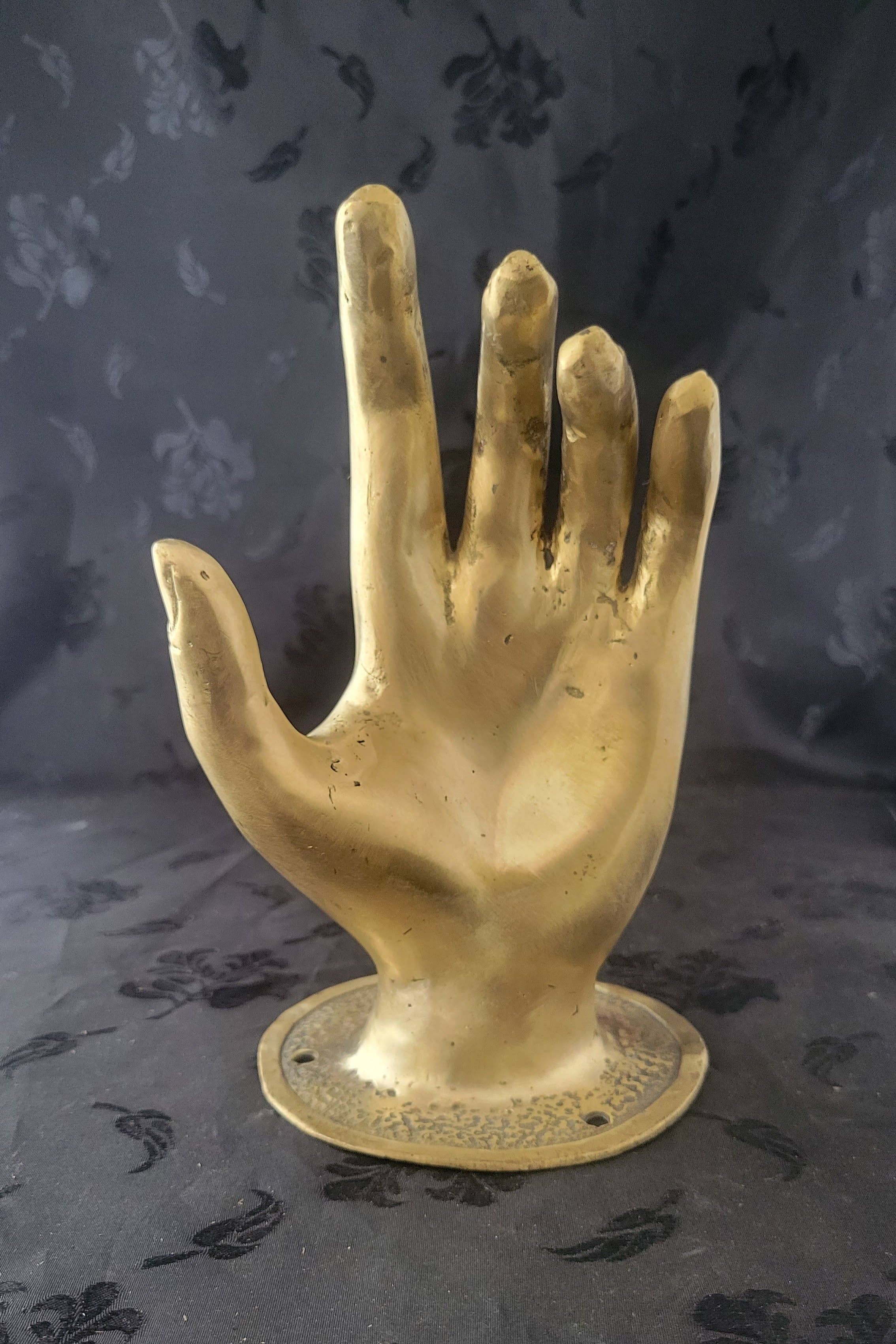 Ubud Glass - Vente Poignée/bouton - Poignée de porte poignée de main en laiton massif – Poignée murale steampunk (gauche/droite)9