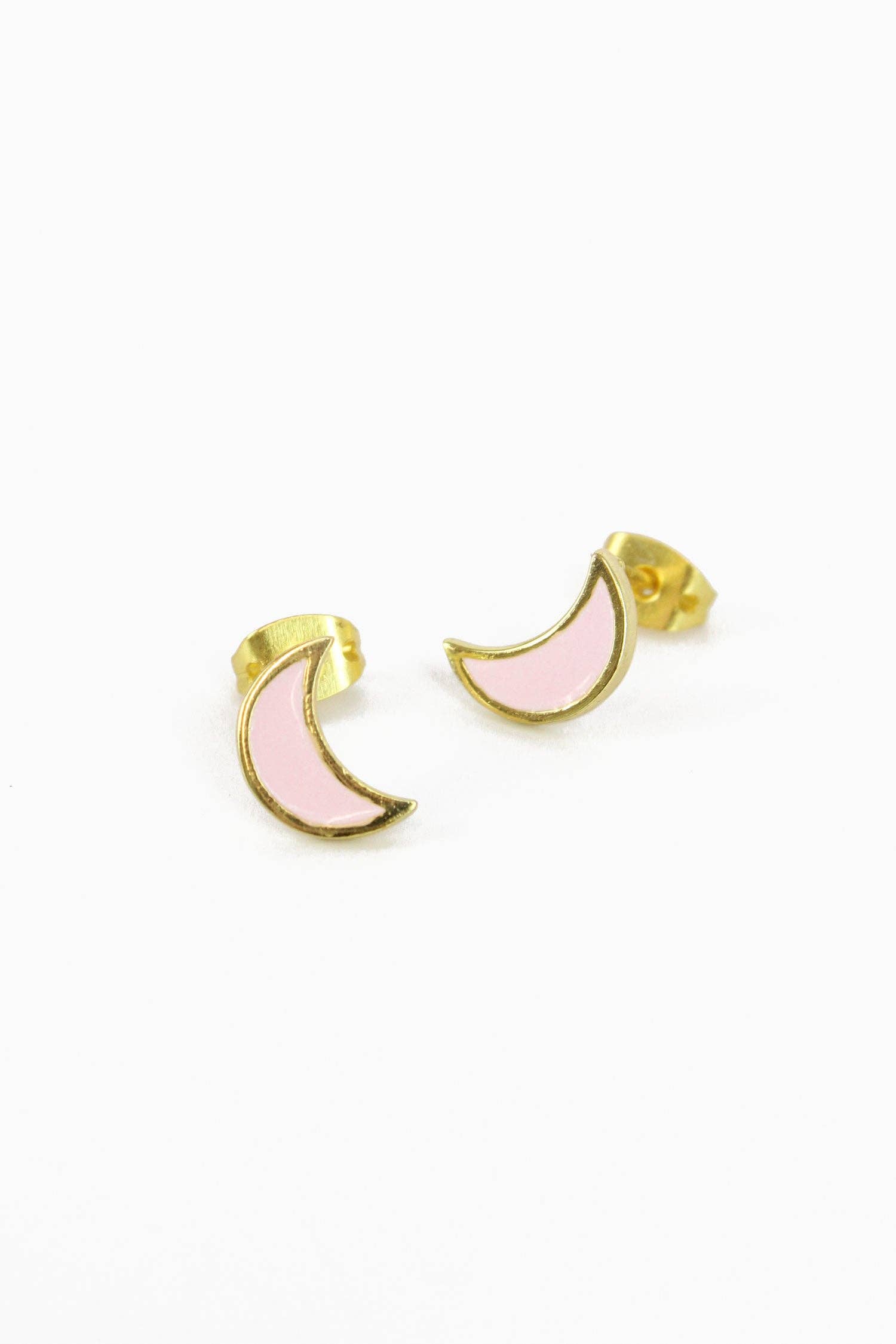 My Doris – wholesale Stud/post earrings – ENAMEL MOON STUDS0