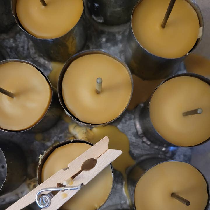 Yarrow Bone Farmstead - Wholesale Votive Candle - Beeswax Vintage Votive Candles 1