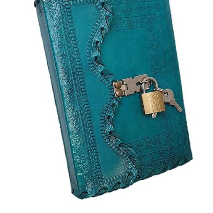 MNM HANDICRAFTS - Wholesale Journal/Diary - Handicraft Leather Diary With Lock, Handmade Paper White 5