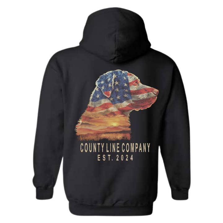 Felpa con cappuccio American Retriever per la vendita all'ingrosso da parte di County Line Company