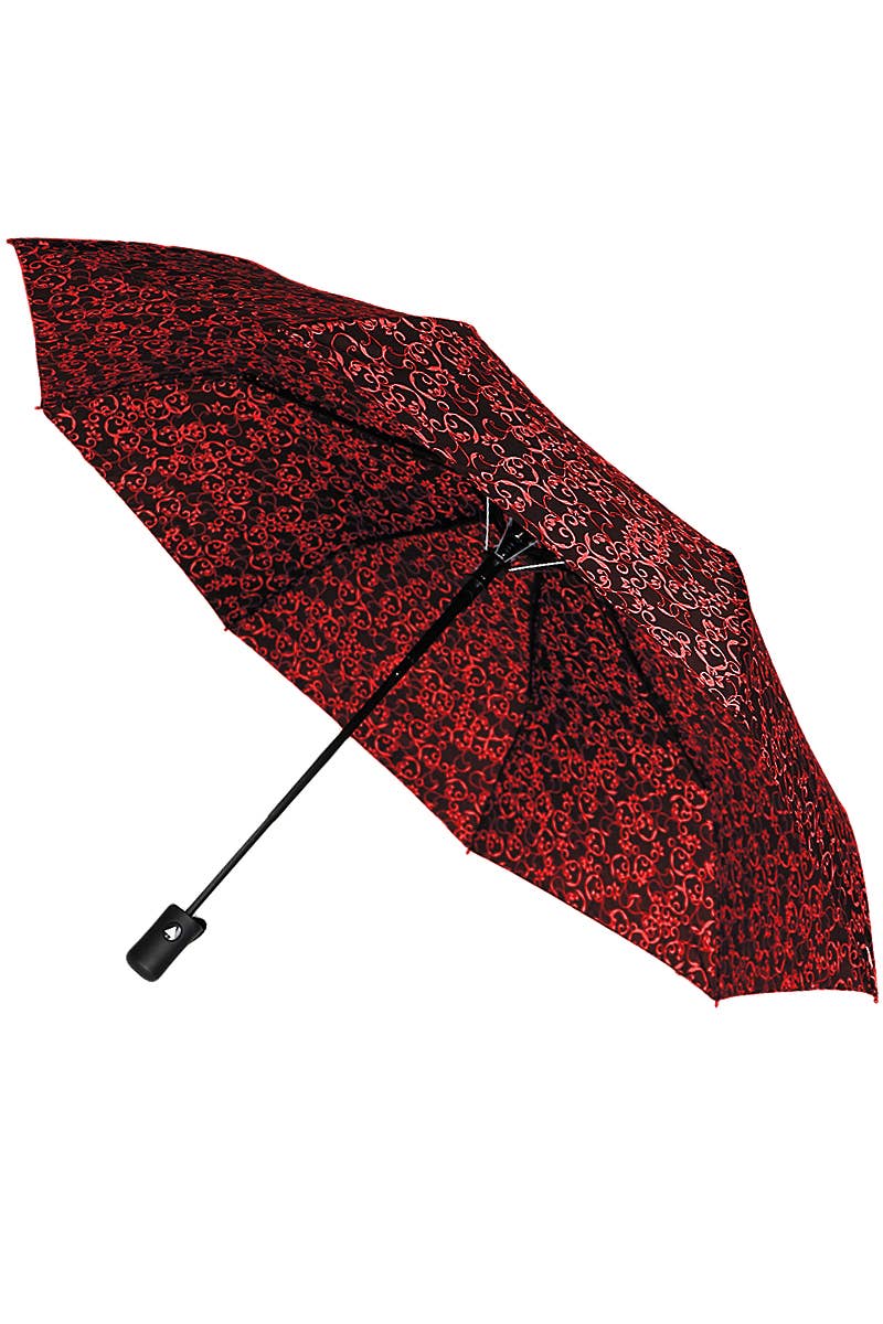 Cap Zone – Großhandel Regenschirm – Damen – Breiter abstrakter, filigraner, automatisch zu öffnender Kompaktschirm6