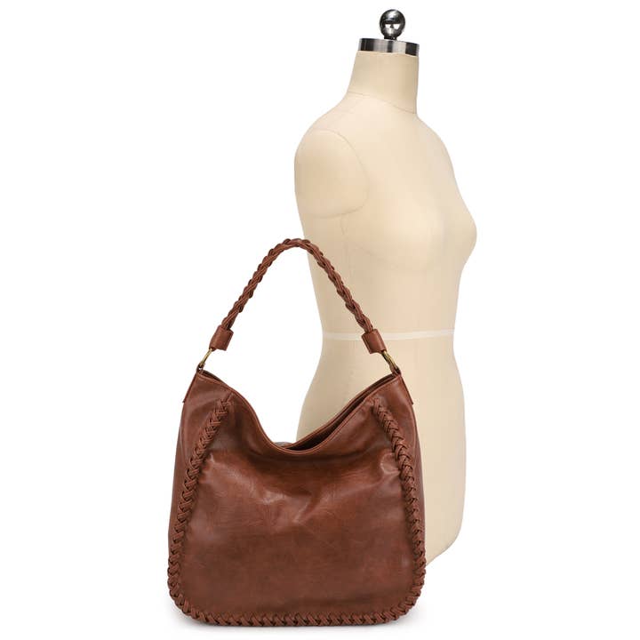 KAYLA+AVA – wholesale Axelremsväska – Dam – DEANA HOBO MED FLÄTAD HANDTAG OCH PISKSTYGN9