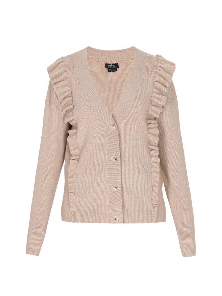 Usha Black Label Dam Viskos V-ringad Kofta (15349151) för wholesale av MO Streetwear