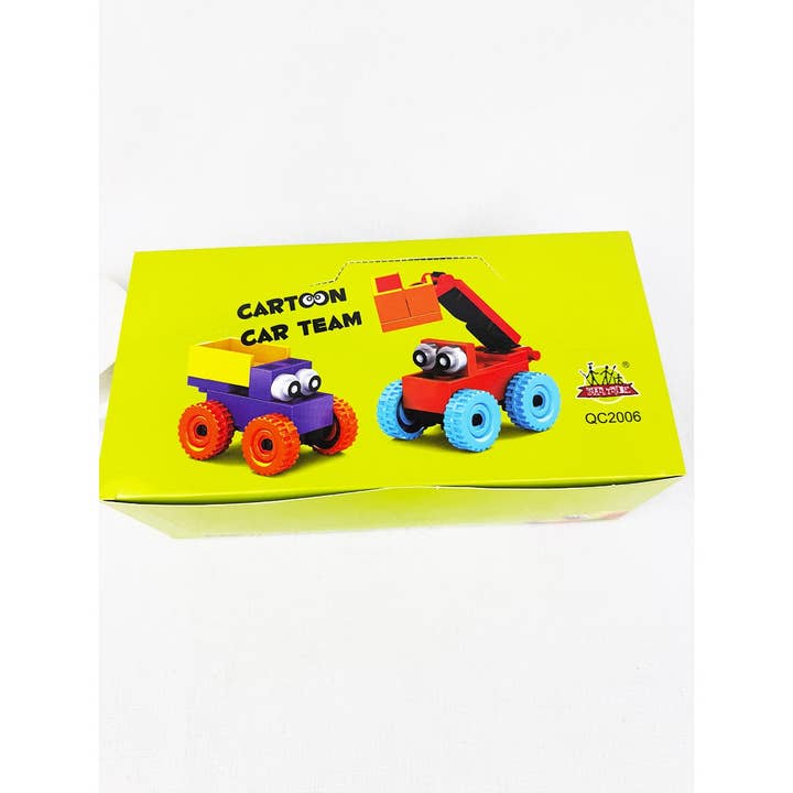 MIX COLOR Cartoon Car Team Building Block Assembly Toy for wholesale on Faire7