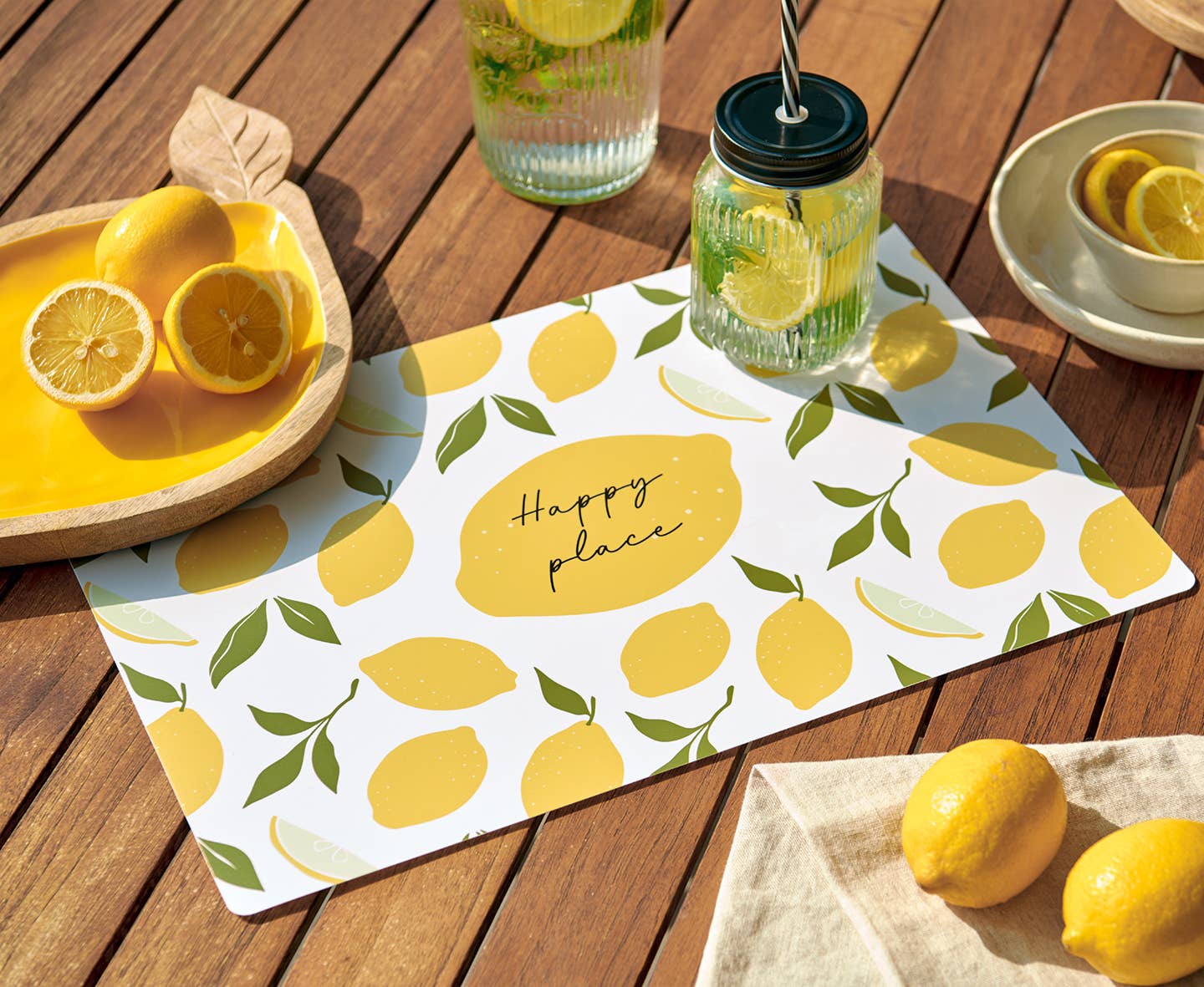 colorful Placemat "Lemons", plastic for wholesale on Faire1