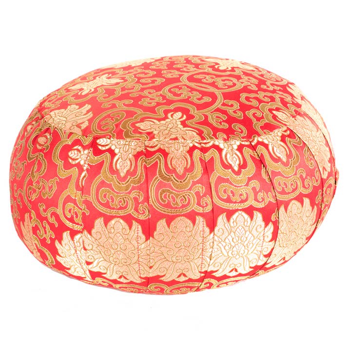 Gold And Red Meditation Pillow for wholesale by Benjamin International