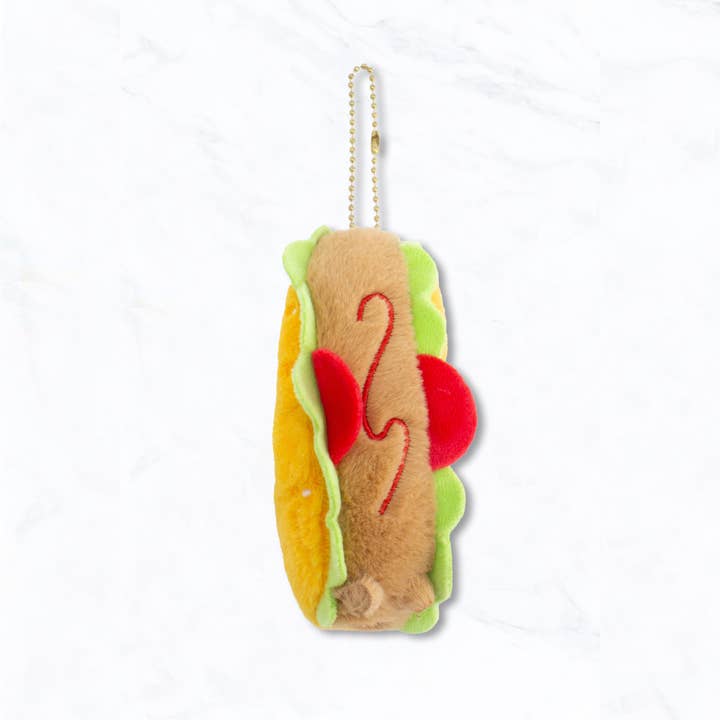 Suzie Q USA - Wholesale Keychain - Women's - Capybara Hot Dog Plush Keychain1