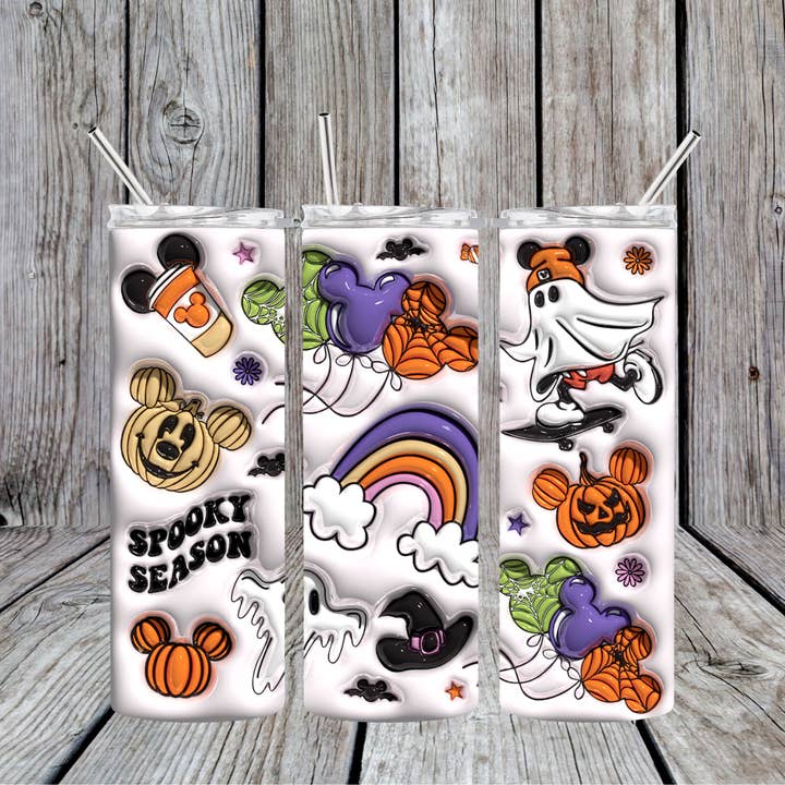 Gobelet Skinny Season gonflé en 3D pour Halloween de 20 oz pour la vente par Dogwood Graphics & Design