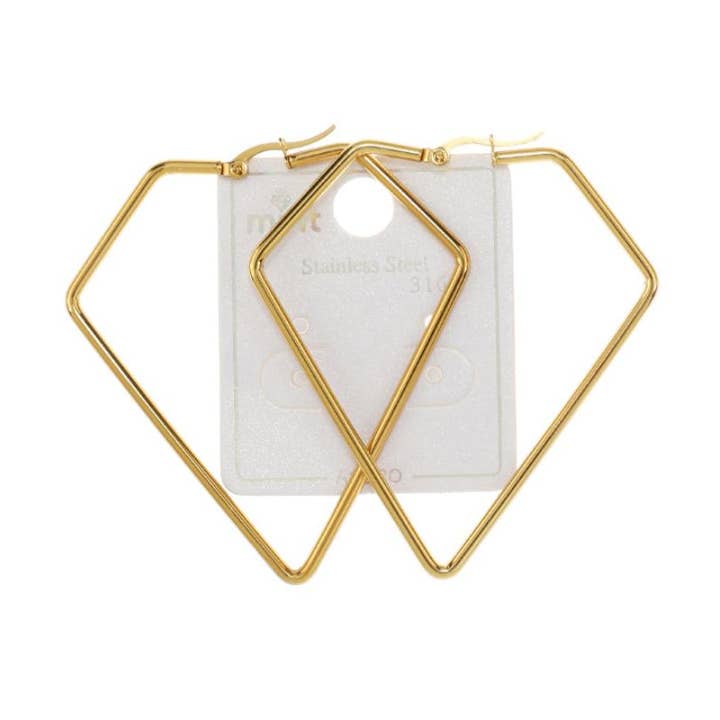 60MM Diamantøreringe i Rustfrit Stål for engroshandel hos Atlas Fashion