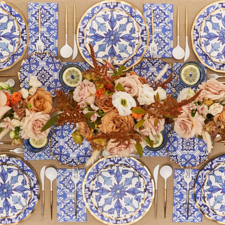 Sophistiplate - Wholesale Disposable Plate - Moroccan Nights Wavy Paper Appetizer/Dessert Bowl/8pk