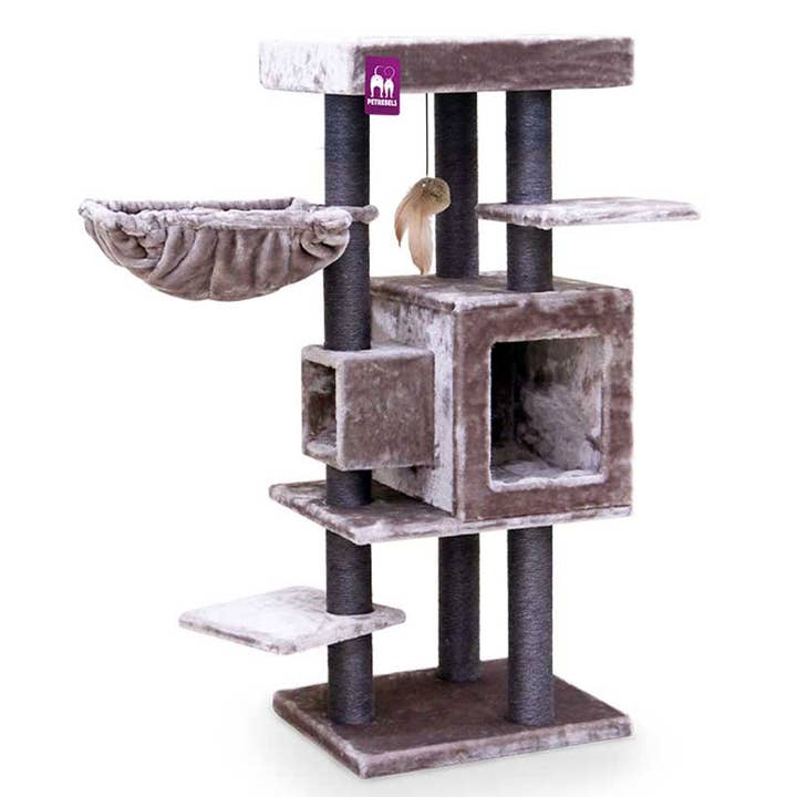 Lords and Labradors – Engroshandel Kradsetræ - Kat – Kings & Queens Cleopatra katte træ med kube, 134 cm1