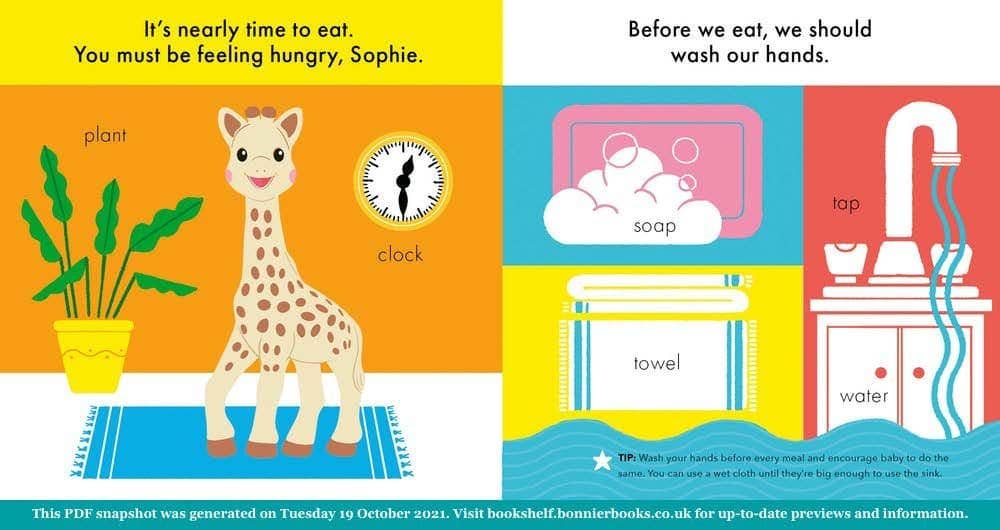 Sophie la girafe UK – wholesale Baby & Toddler Book (0-2) – Sophie La Girafe: Sophie Has Lunch1
