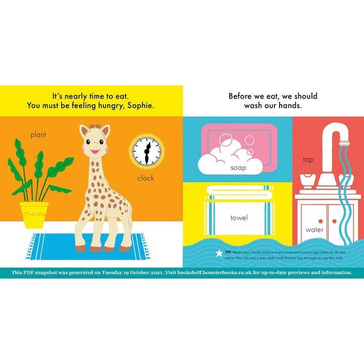 Sophie la girafe UK – wholesale Baby & Toddler Book (0-2) – Sophie La Girafe: Sophie Has Lunch1