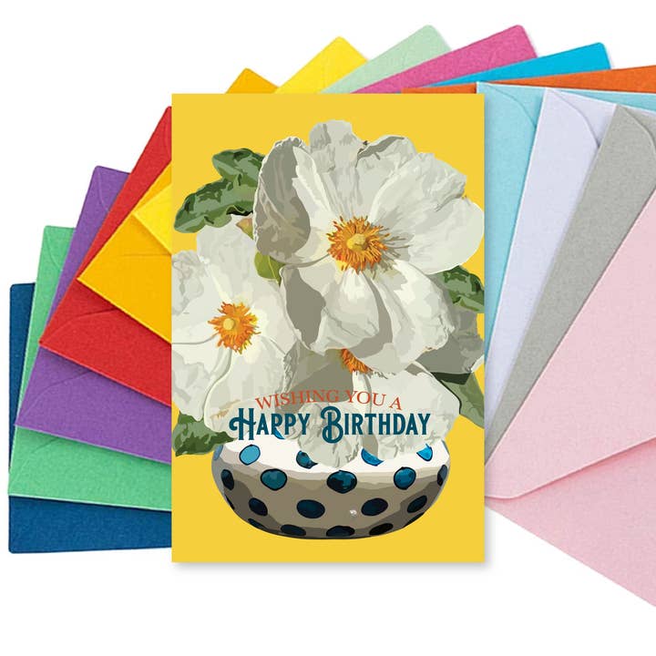 The Red Barn Press – Großhandel Geschenkanhänger – Geburtstagsbeilagekarte | Geschenkanhänger für Rockrose-Geburtstagsstrauß2