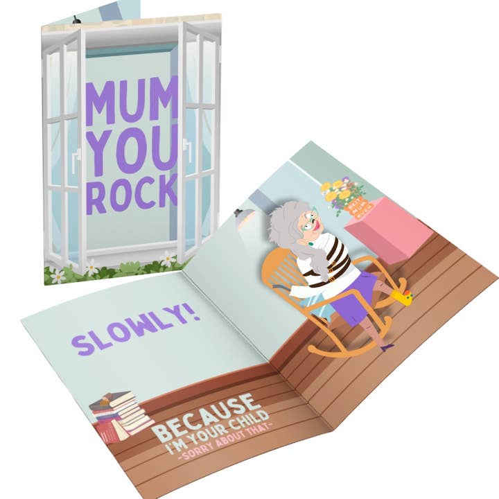 Cartão Grita & Rock Mamã - Cartão do Dia da Mãe e Aniversário! por atacado de Unhinged Gifts