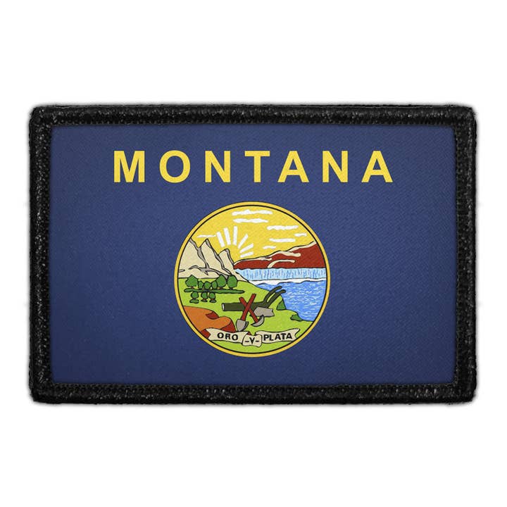 Montana State Flag - Color - Removable Patch for wholesale by Pull Patch