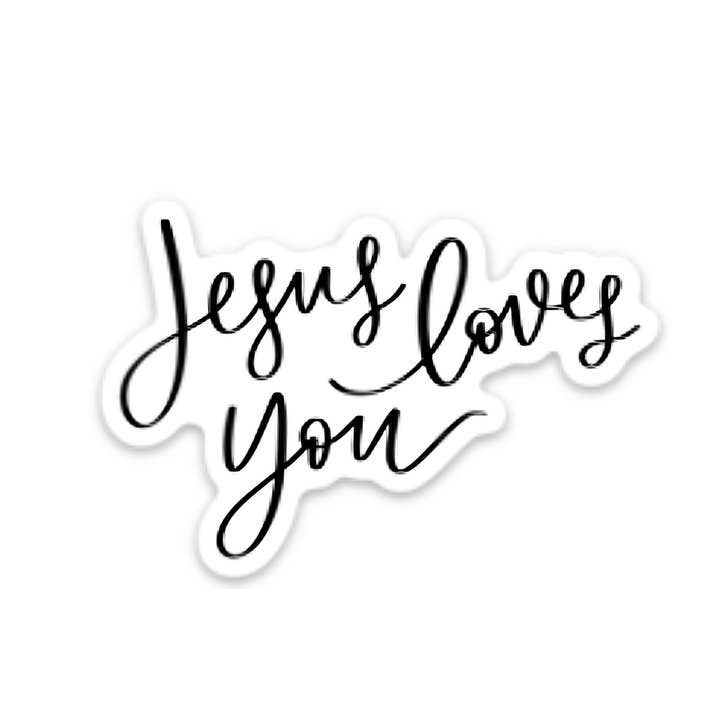 Autocollant | Jesus Loves You | Script pour la vente par swaygirls