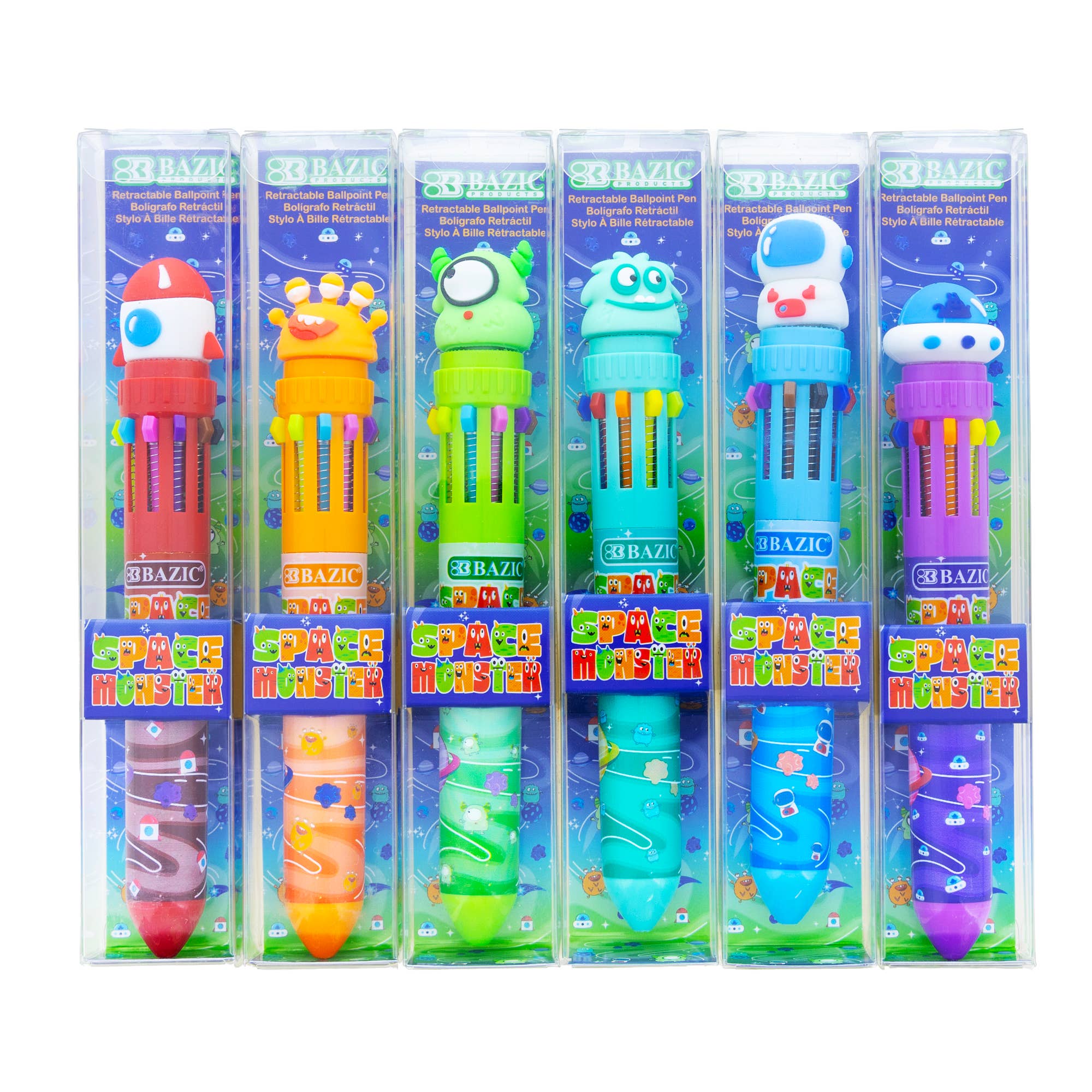 BAZIC Products - Wholesale Pen - 10-Color Pen Monster Series0