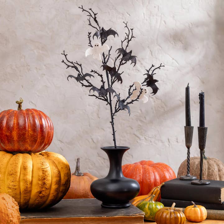 Bat and Ghost Stem, 28"H for wholesale by Evergreen Enterprises