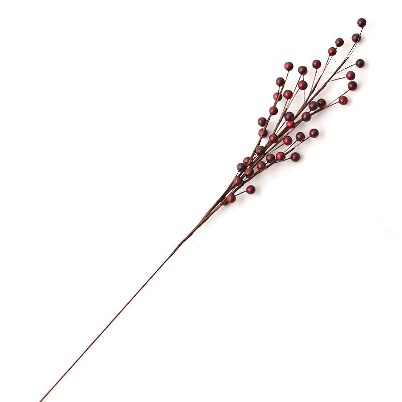 Factory Direct Craft - Wholesale Artificial Flowers - 17"  Dark Burgundy Artificial Berry Spray 6