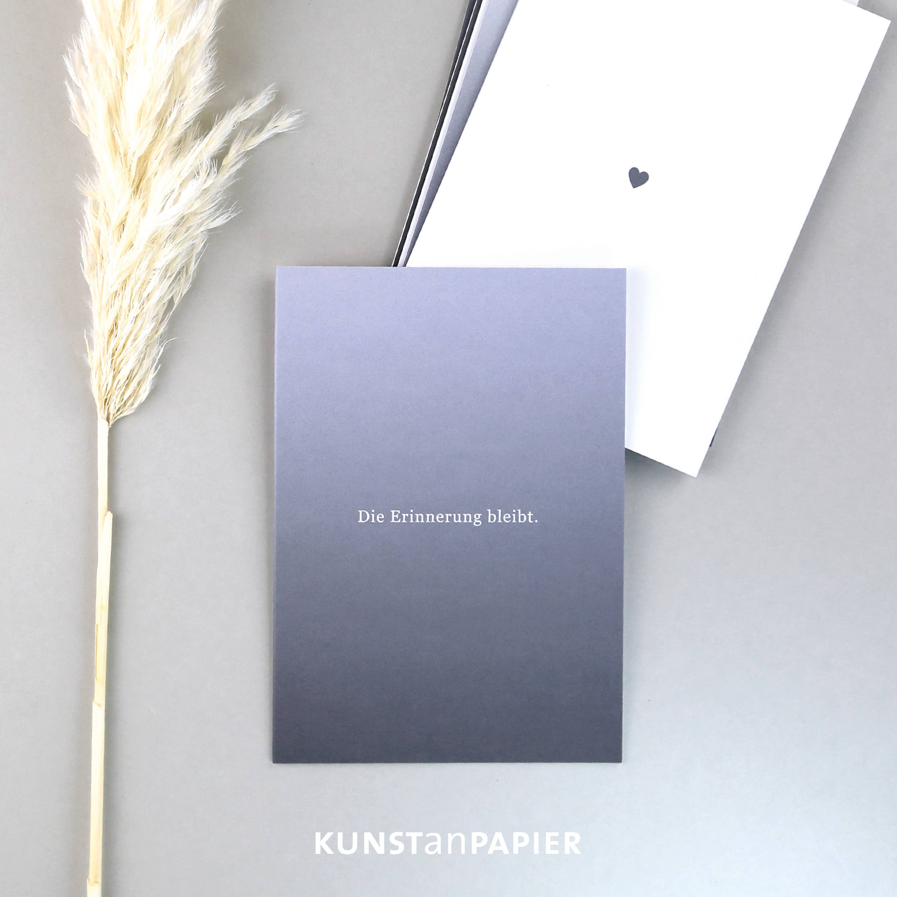 Kunst an Papier – Großhandel Beileidskarten – Trauerkarte Falk Erinnerung2