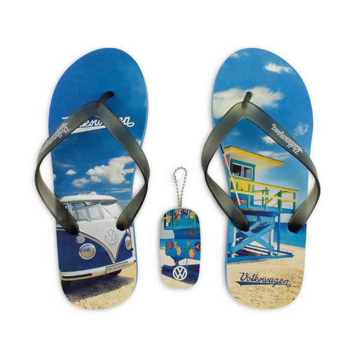 Sandales de plage VW T1 Bus (EU 42/43) - Beachlife/Blue pour la vente par VW Collection by BRISA