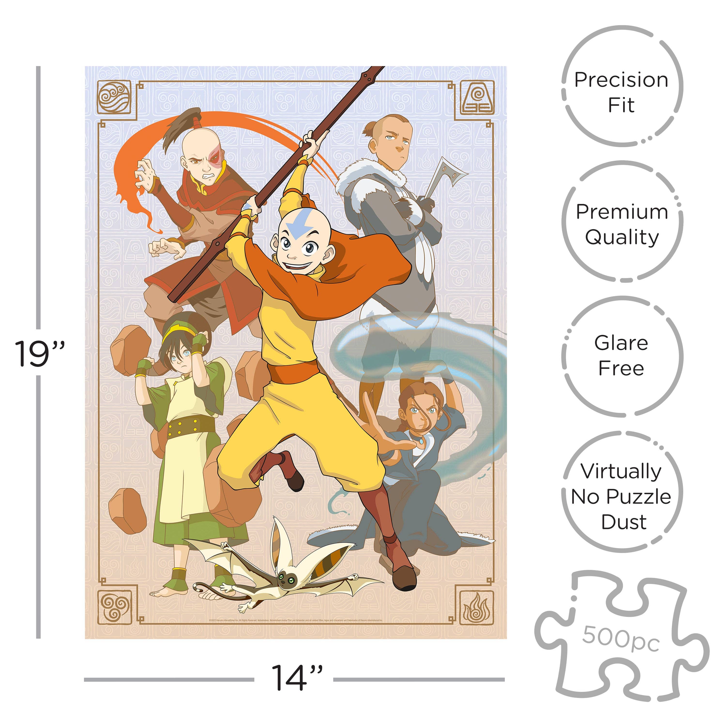 AQUARIUS, GAMAGO, ICUP, & ROCK SAWS by NMR Brands - Wholesale Puzzle - Adult - Avatar The Last Airbender Cast 500 Piece Jigsaw Puzzle1