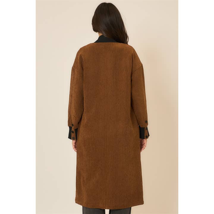 Cozy Casual, Inc. - Wholesale Coat - Women's - Corduroy Button Up Long Coat 8