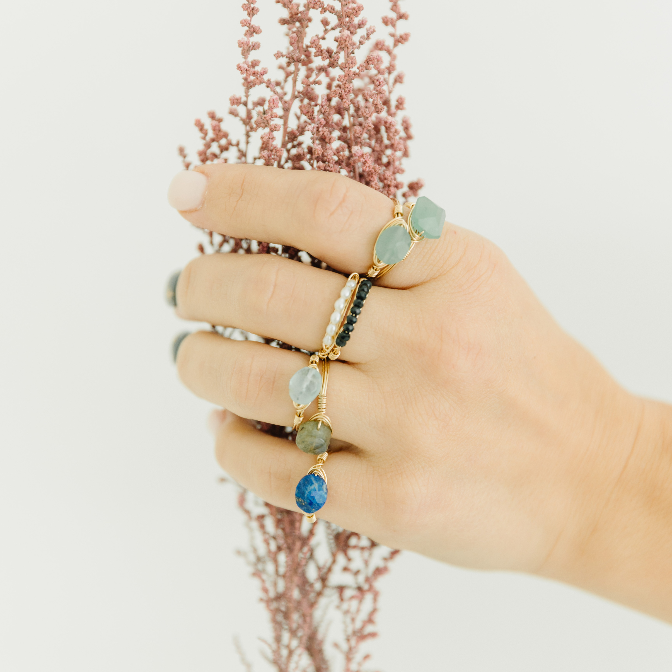 Remplissage en or 14 carats Bagues en or avec pierres précieuses assorties en vente sur Faire0